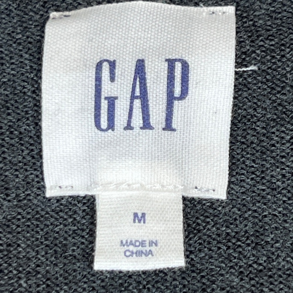Gap Mens V-Neck Sweater Charcoal Gray Heather Knit Long Sleeve Size Medium - Picture 2 of 10